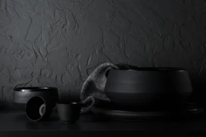 Vaidava Ceramics Geschirr^Eclipse Espressotasse, 2 Stück, schwarz