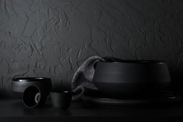 Vaidava Ceramics Geschirr^Eclipse Espressotasse, 2 Stück, schwarz