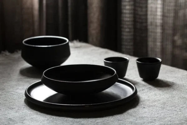 Vaidava Ceramics Geschirr^Eclipse Espressotasse, 2 Stück, schwarz