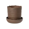 Vaidava Ceramics Indoor-gardening^Soil Topf mit Untersetzer, S, Braun