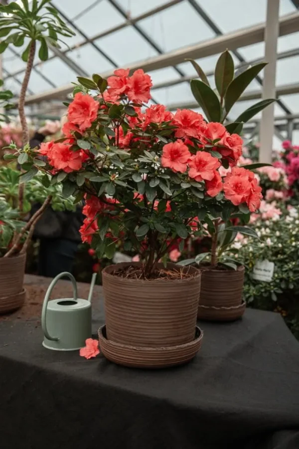Vaidava Ceramics Indoor-gardening^Soil Topf mit Untersetzer, L, Braun