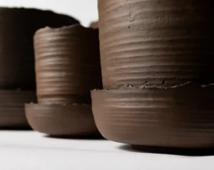 Vaidava Ceramics Indoor-gardening^Soil Topf mit Untersetzer, L, Braun