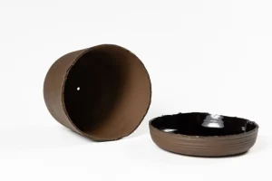 Vaidava Ceramics Indoor-gardening^Soil Topf mit Untersetzer, XXL, Braun