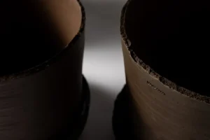 Vaidava Ceramics Indoor-gardening^Soil Topf mit Untersetzer, XL, Braun