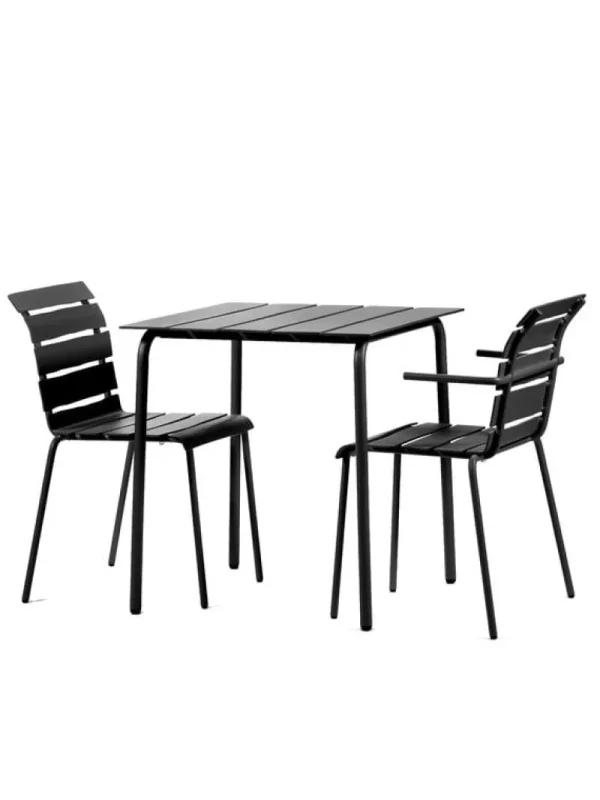 valerie_objects Terrassenmöbel^Aligned Esstisch, 70 x 70 cm, Schwarz
