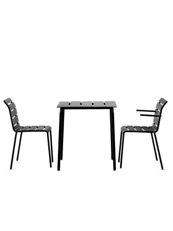 valerie_objects Terrassenmöbel^Aligned Esstisch, 70 x 70 cm, Schwarz