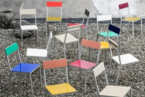 valerie_objects Terrassenmöbel | Sitzgelegenheiten^Alu Stuhl, Gelb - Rosa