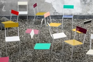 valerie_objects Terrassenmöbel | Sitzgelegenheiten^Alu Stuhl, Gelb - Rosa