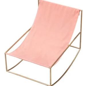 Vitra Sitzgelegenheiten-valerie_objects Rocking Chair, Messing – rosa
