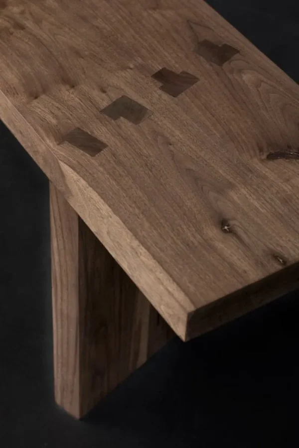 Nikari Sitzgelegenheiten-valerie_objects Solid Bank, 200 cm, Nussbaum