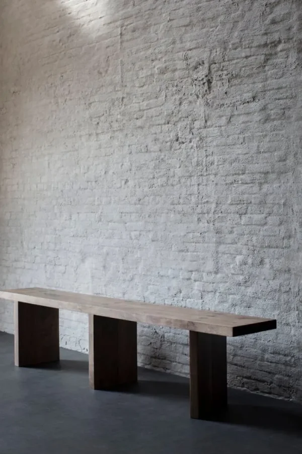 Nikari Sitzgelegenheiten-valerie_objects Solid Bank, 200 cm, Nussbaum