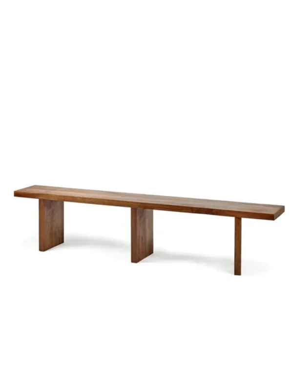 Nikari Sitzgelegenheiten-valerie_objects Solid Bank, 200 cm, Nussbaum