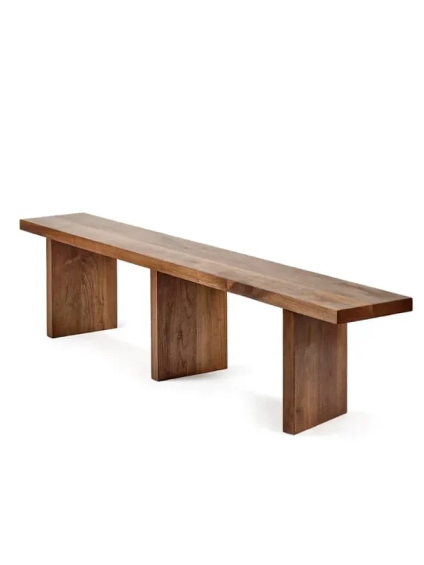 Nikari Sitzgelegenheiten-valerie_objects Solid Bank, 200 cm, Nussbaum