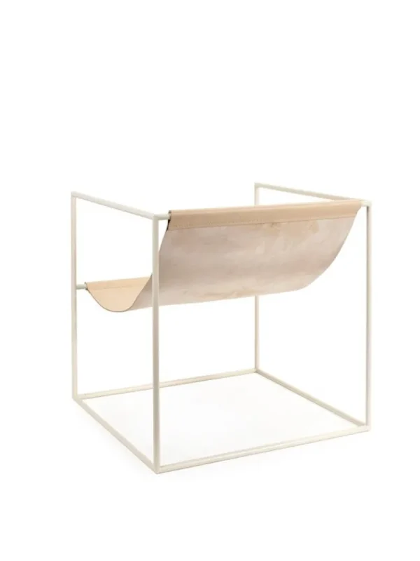 valerie_objects Sitzgelegenheiten-Solo Seat Loungesessel, creme – Leder