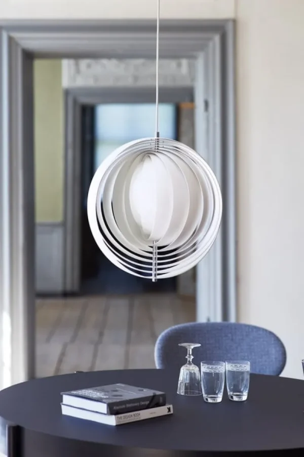 Moooi Deckenleuchten-Verpan Moon Pendelleuchte, 44,5 cm, weiß