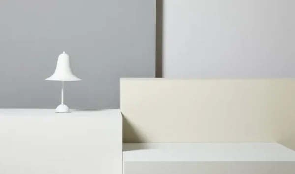 Verpan Tischlampen-Pantop Tischleuchte, 23 cm, Mattweiß