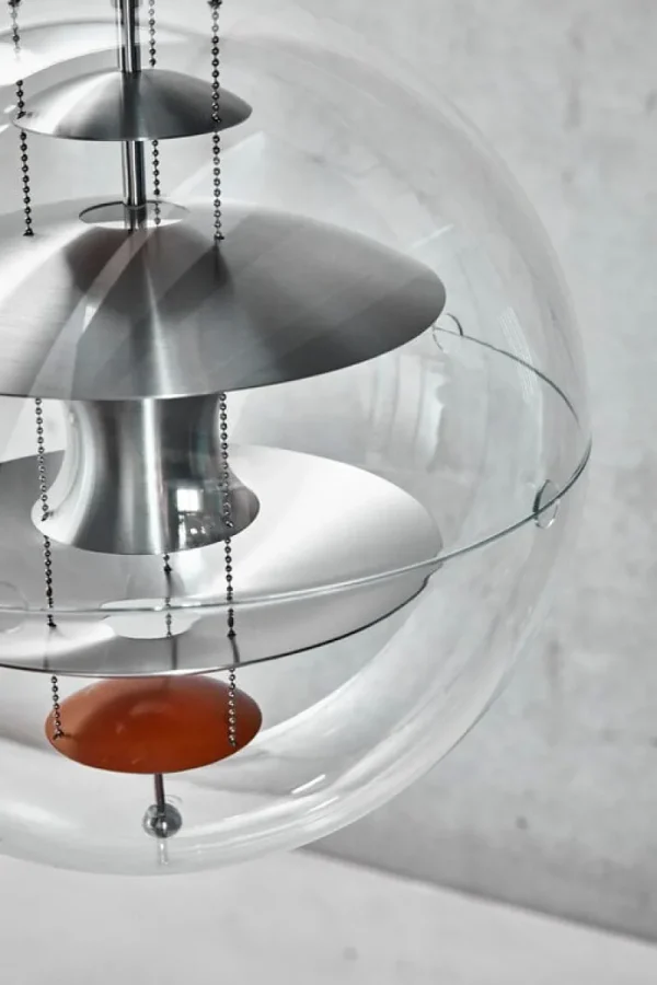 Normann Copenhagen Deckenleuchten-Verpan VP Globe Pendelleuchte, 40 cm, gebürstetes Aluminium