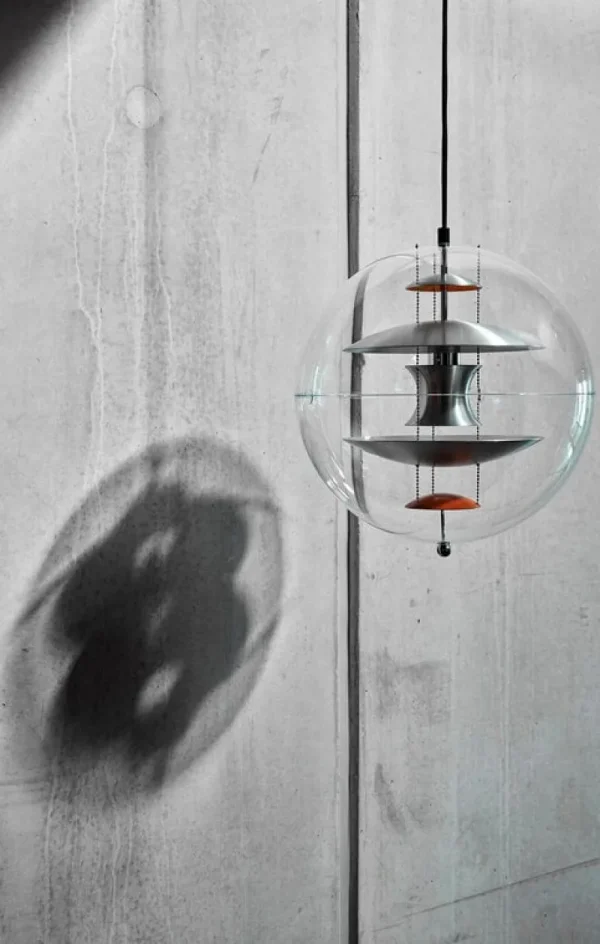 Normann Copenhagen Deckenleuchten-Verpan VP Globe Pendelleuchte, 40 cm, gebürstetes Aluminium