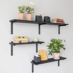 Miniforms Regale-Verso Design Tikas Wandregal, 19 × 120 cm, Schwarz