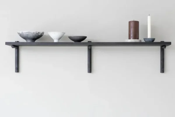 Miniforms Regale-Verso Design Tikas Wandregal, 19 × 120 cm, Schwarz