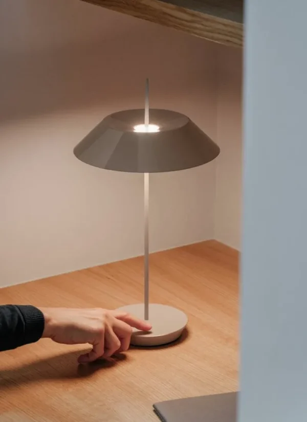 Vibia Tischlampen | Tragbare Lampen-Mayfair Mini 5495 tragbare Tischleuchte, Beige
