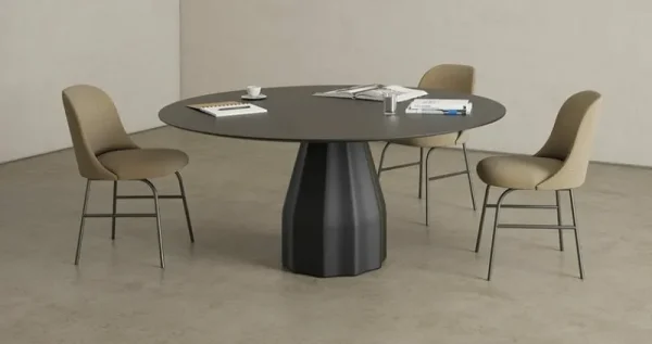 HAY Tische-Viccarbe Burin Tisch, 150 cm, Schwarz - Schwarz lackiert