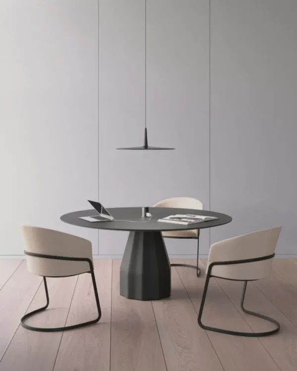 HAY Tische-Viccarbe Burin Tisch, 150 cm, Schwarz - Schwarz lackiert