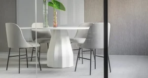 Viccarbe Tische-Burin Tisch, 150 cm, Weiß - weißes Laminat
