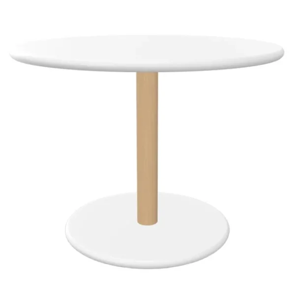 Viccarbe Tische-Common Tisch (niedrig), 60 cm, Buche matt – Weiß