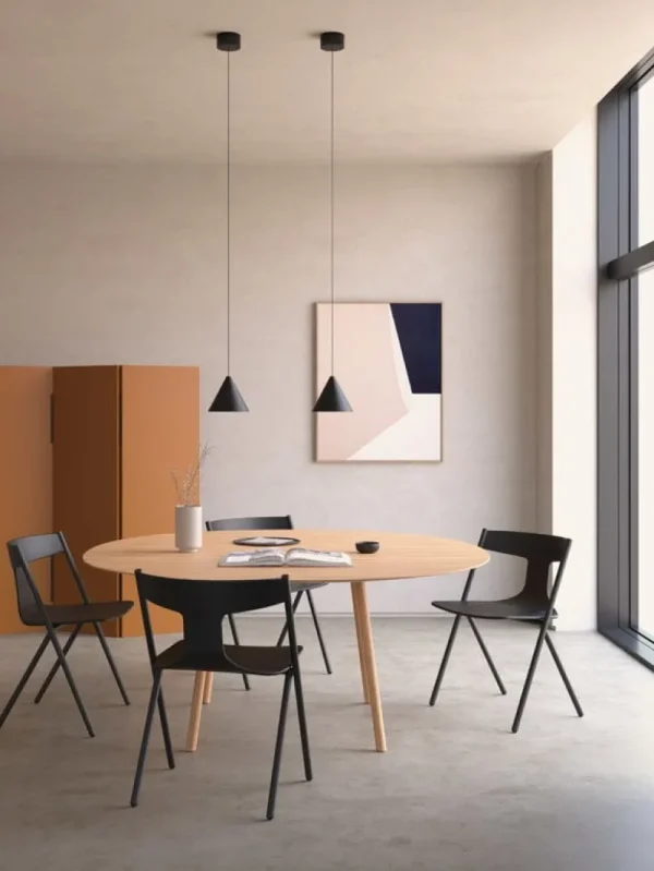 Viccarbe Tische-Maarten Tisch, 160 cm, oval, Eiche matt