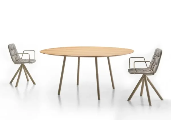 Viccarbe Tische-Maarten Tisch, 160 cm, oval, Eiche matt
