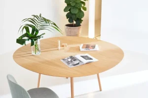 Viccarbe Tische-Maarten Tisch, 160 cm, oval, Eiche matt