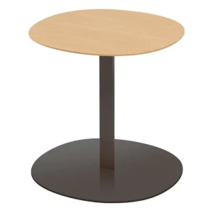 Viccarbe Tische-Serra Tisch (niedrig), rund, Schwarz – Eiche matt