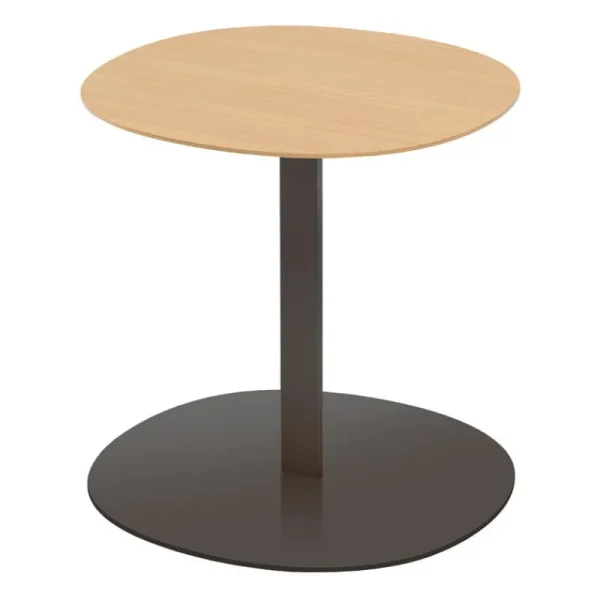 Viccarbe Tische-Serra Tisch (niedrig), rund, Schwarz – Eiche matt