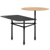Viccarbe Tische-Tiers Tisch A (niedrig), Schwarz – Eiche matt
