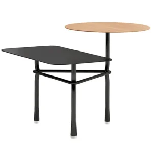 Viccarbe Tische-Tiers Tisch A (niedrig), Schwarz – Eiche matt