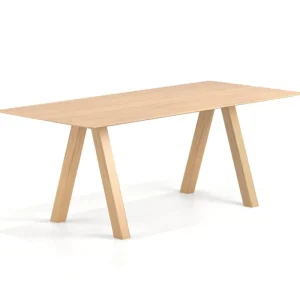 Audo Copenhagen Tische-Viccarbe Trestle Tisch, 200 x 90 cm, Eiche matt