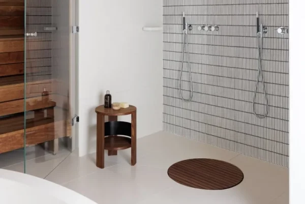 Muuto Tische | Sitzgelegenheiten-Vieser Lauha Hocker, Kebony-Holz braun geölt - Schwarz