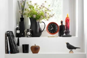 Georg Jensen Uhren-Vitra Chronopak Tischuhr, Walnussfurnier