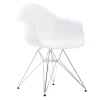 Muuto Sitzgelegenheiten-Vitra Eames DAR Stuhl, weiß/Chrom