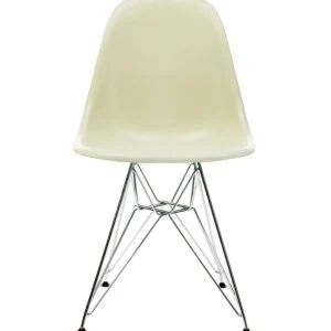 Vitra Sitzgelegenheiten-Eames DSR Fiberglass Chair, pergamentgelb – Chrom