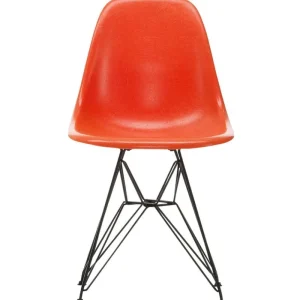 Artek Sitzgelegenheiten-Vitra Eames DSR Fiberglass Chair, rotorange – schwarz