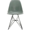 Vitra Sitzgelegenheiten-Eames DSR Fiberglass Chair, meerschaumgrün – schwarz