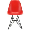 Vitra Sitzgelegenheiten-Eames DSR Fiberglass Stuhl, klassisch rot - Basic Dark