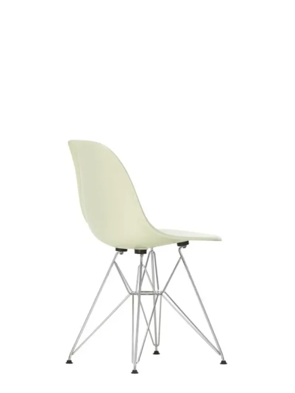 Vitra Sitzgelegenheiten-Eames DSR Fiberglass Chair, pergamentgelb – Chrom