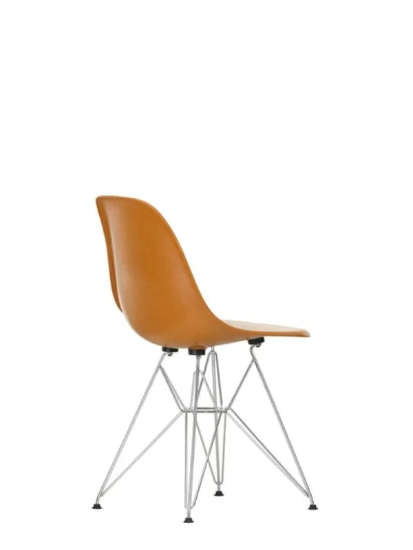 Vitra Sitzgelegenheiten-Eames DSR Fiberglass Stuhl, dunkelocker - Chrom
