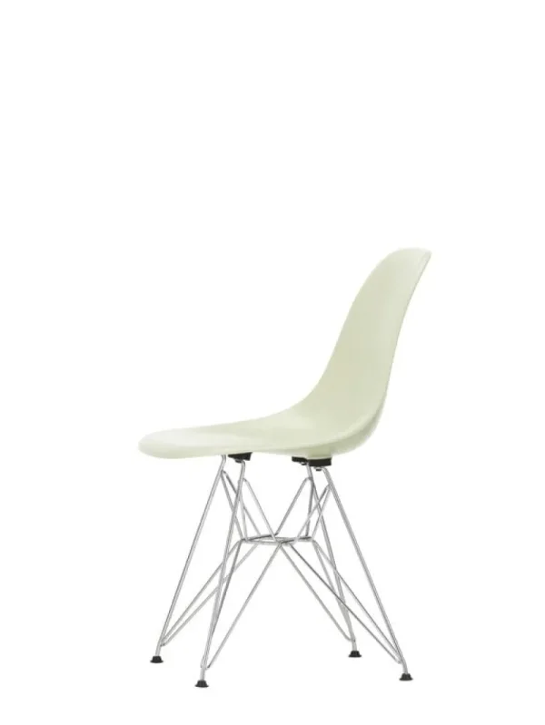 Vitra Sitzgelegenheiten-Eames DSR Fiberglass Chair, pergamentgelb – Chrom