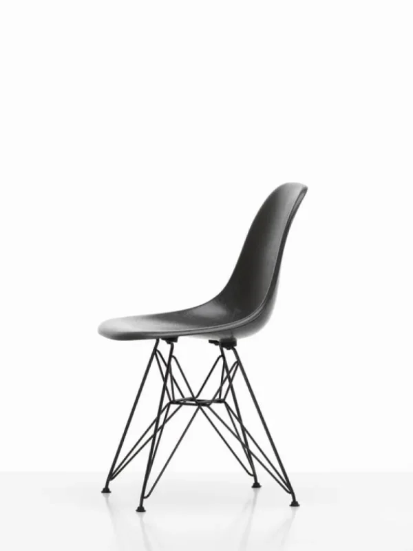 Fredericia Sitzgelegenheiten-Vitra Eames DSR Fiberglass Chair, Elephant Hide Grey – schwarz