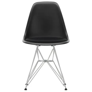 Lepo Product Sitzgelegenheiten-Vitra Eames DSR Stuhl, deep black RE - Chrom - Kissen in Nero