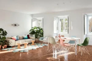 TON Sitzgelegenheiten-Vitra Eames DSR Stuhl, forest RE - Chrom